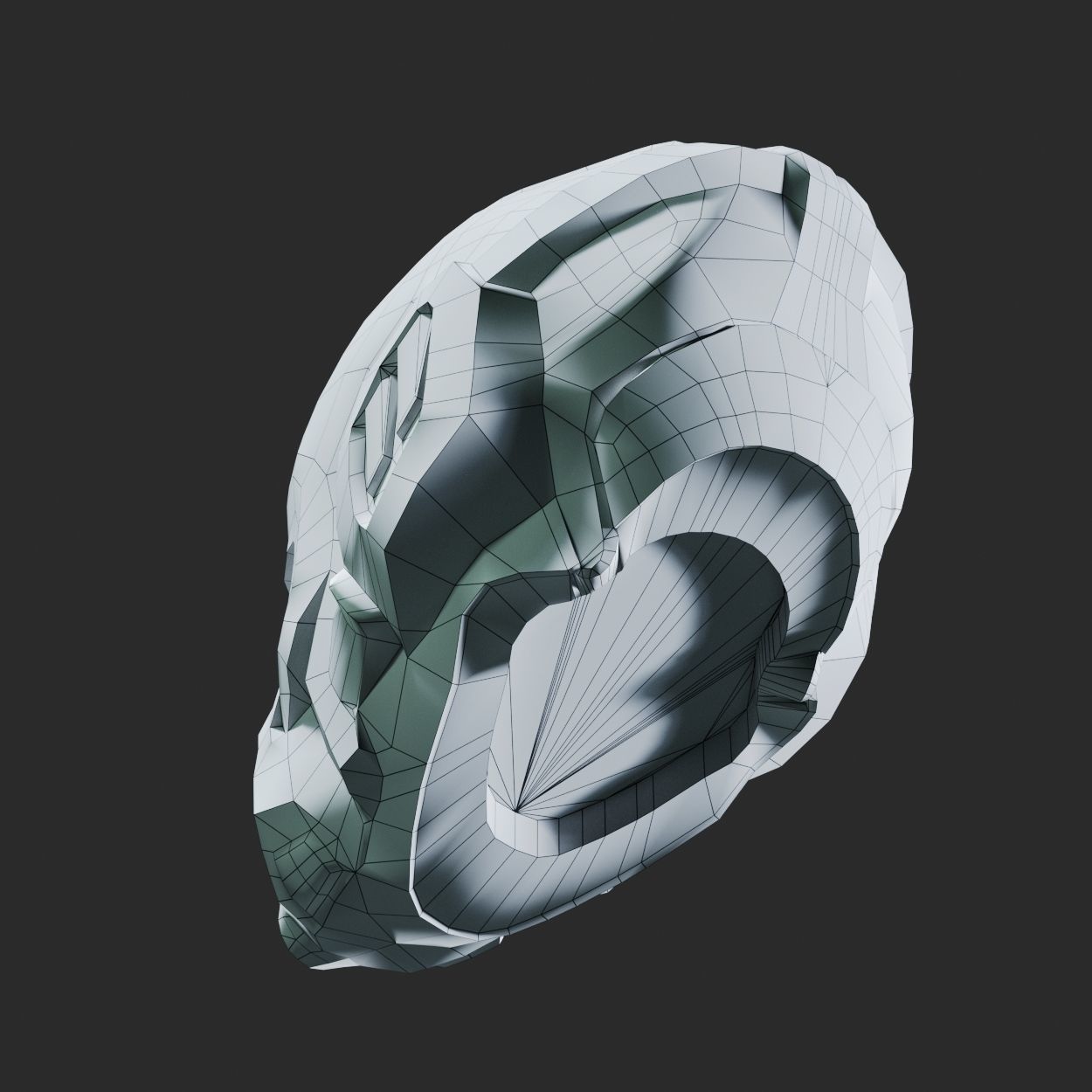 SciFi Helmet ver1 Low-poly 3D model_9