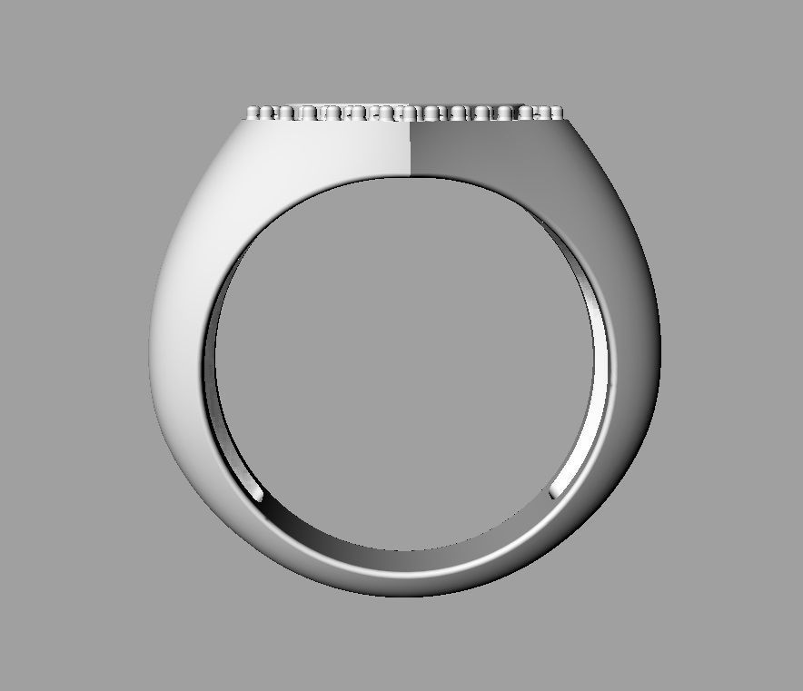 Heart Diamond Signet Ring 3D print model_14