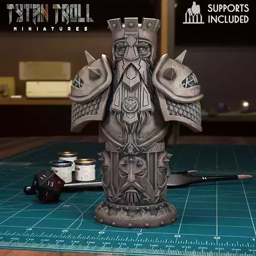 Dwarf Chess Rook - Pre-Supported