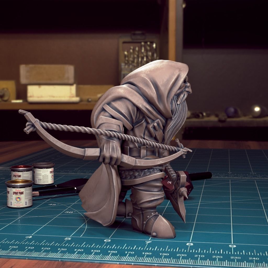 Male Dwarf 02 - Pre-Supported 3D print model_1