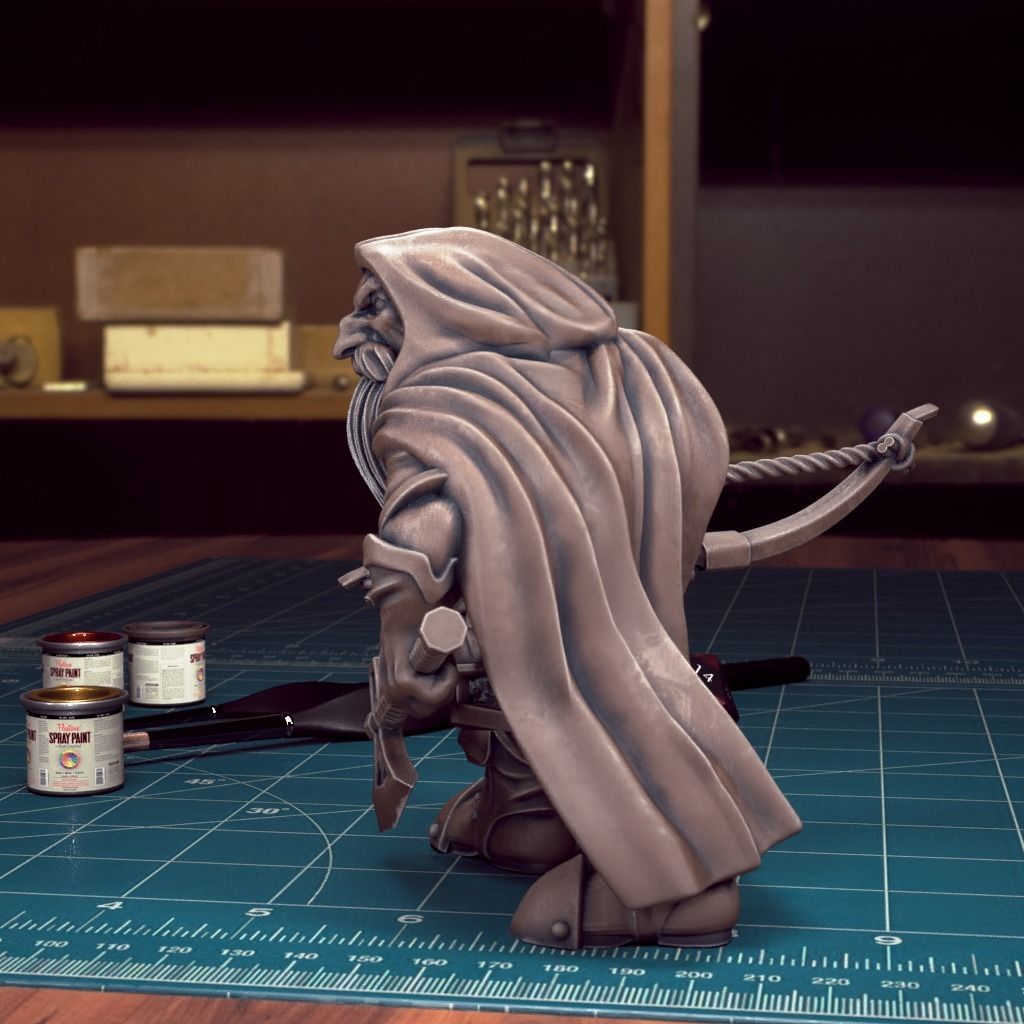 Male Dwarf 02 - Pre-Supported 3D print model_3