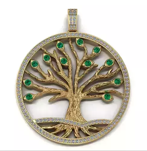 Family tree pendant 3D model