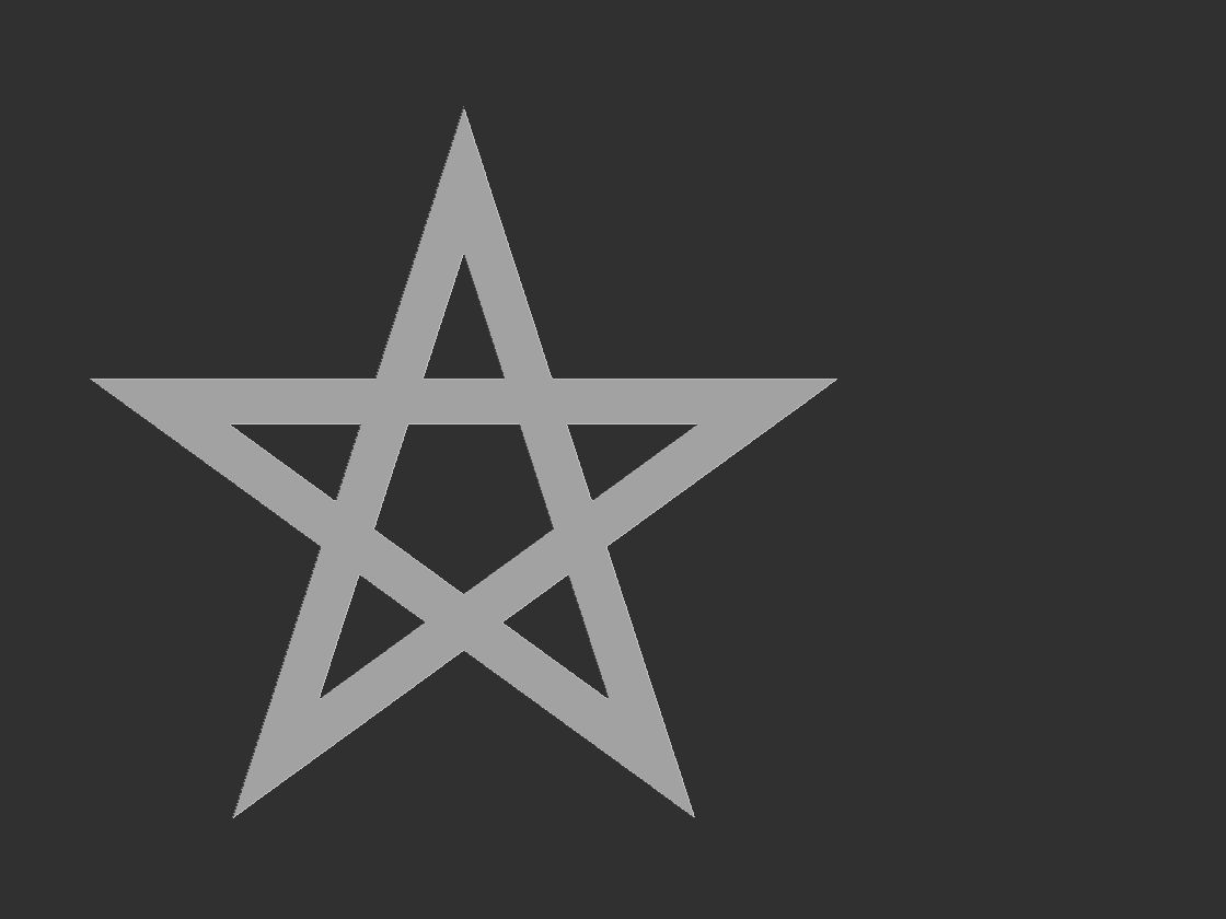 Pentagram Braided 3D print model_4