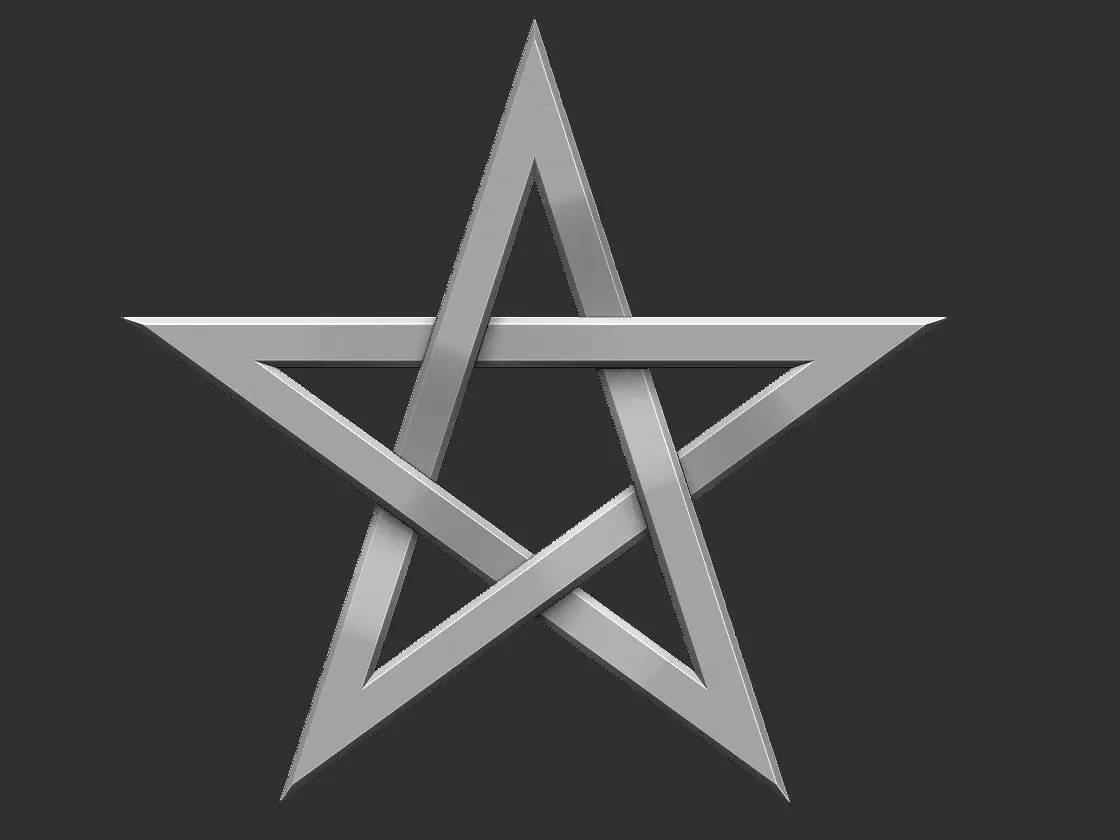 Pentagram Braided 3D print model_0