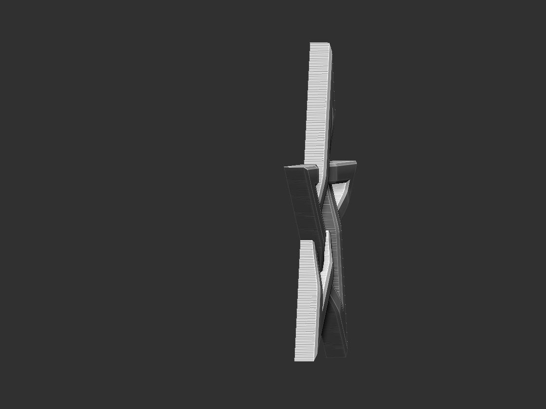 Pentagram Braided 3D print model_2