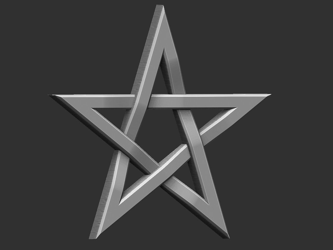 Pentagram Braided 3D print model_1