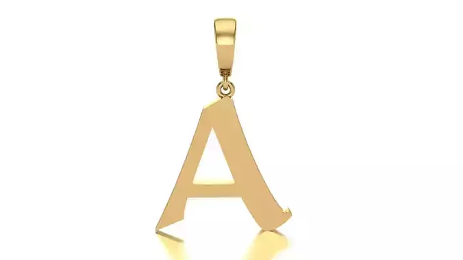 Pendant Alphabet Letter 15 mm Keter A