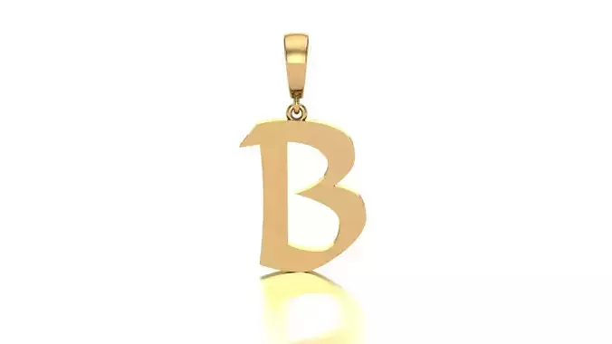 Pendant Alphabet Letter 15 mm Keter B