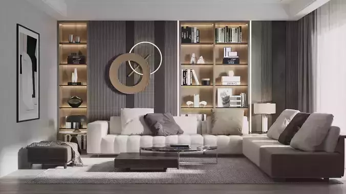 Modern Livingroom-05 3D model