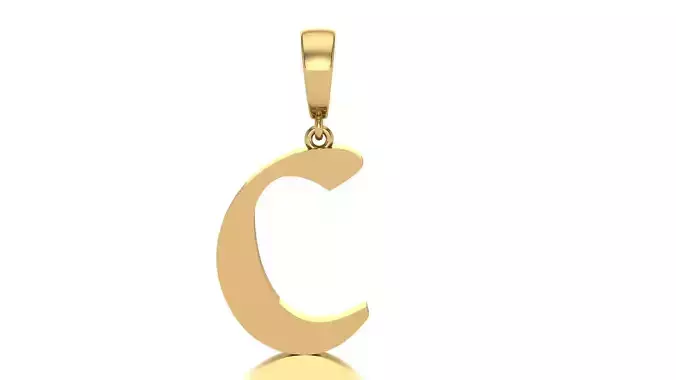 Pendant Alphabet Letter 15 mm Keter C