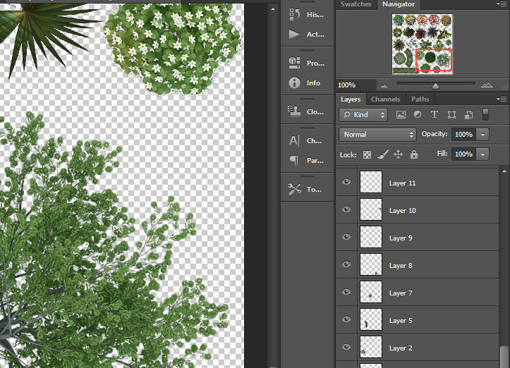 2D Trees and Shrubs  TopViews Collection 27 Layers  PNG PSD PDF  Texture_2