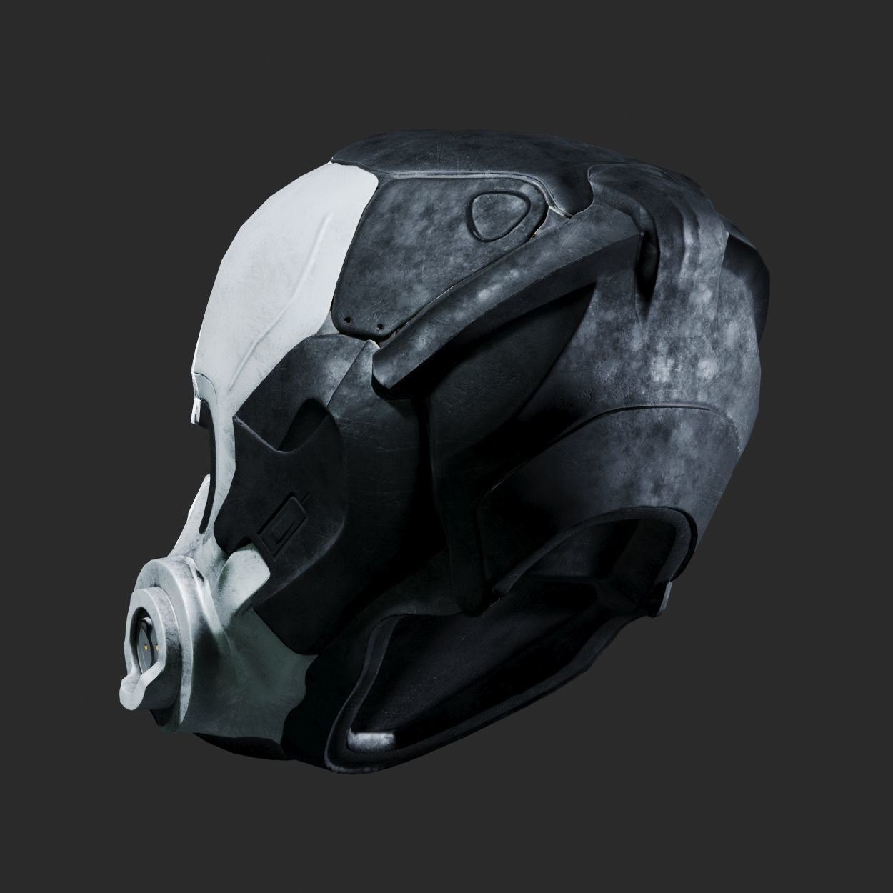 SciFi Helmet ver2 Low-poly 3D model_6
