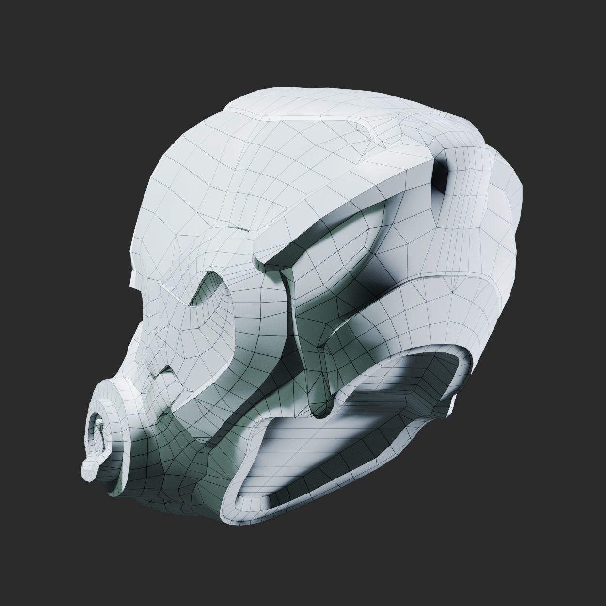 SciFi Helmet ver2 Low-poly 3D model_7