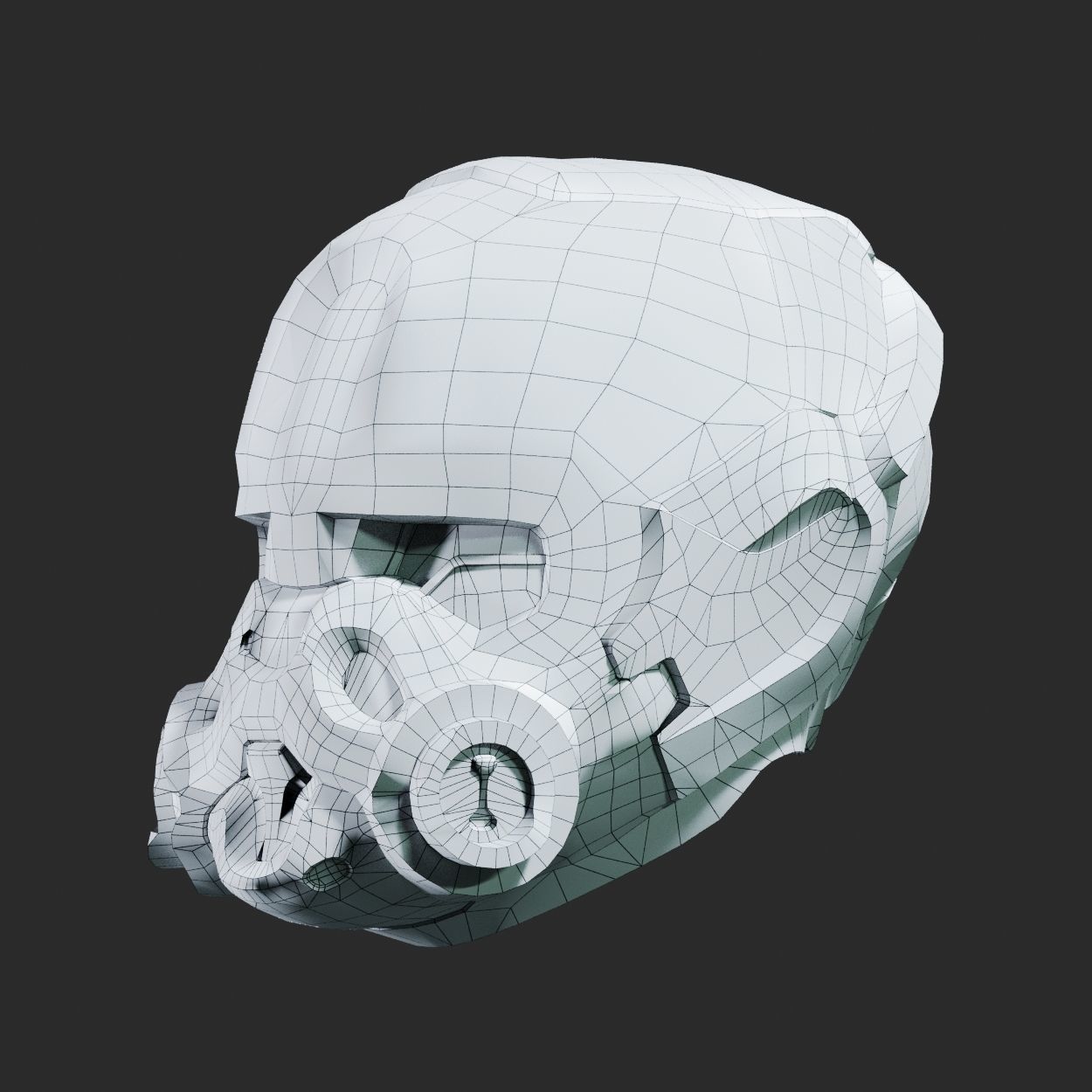 SciFi Helmet ver2 Low-poly 3D model_1