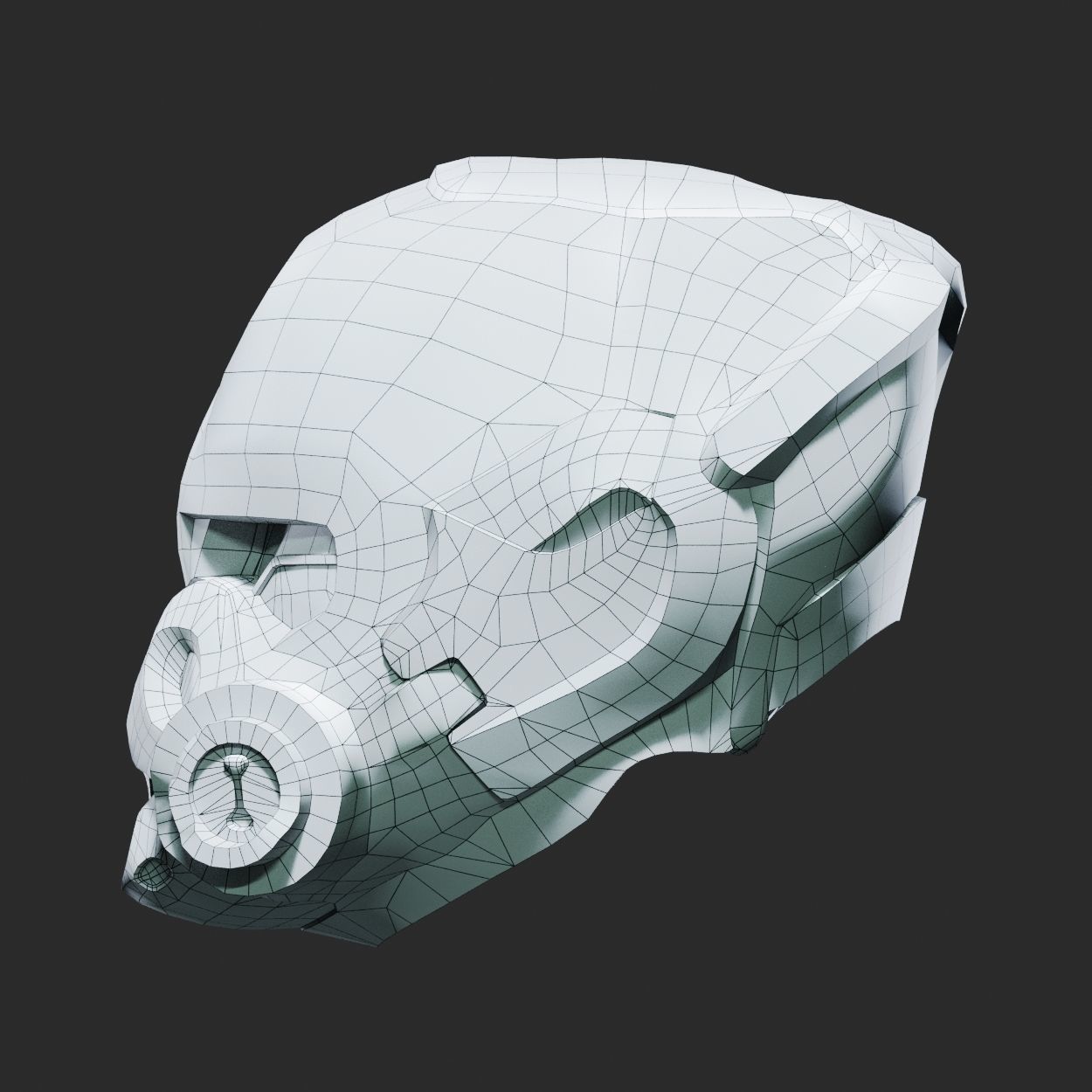SciFi Helmet ver2 Low-poly 3D model_5