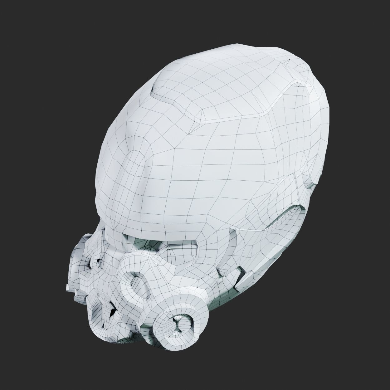 SciFi Helmet ver2 Low-poly 3D model_13