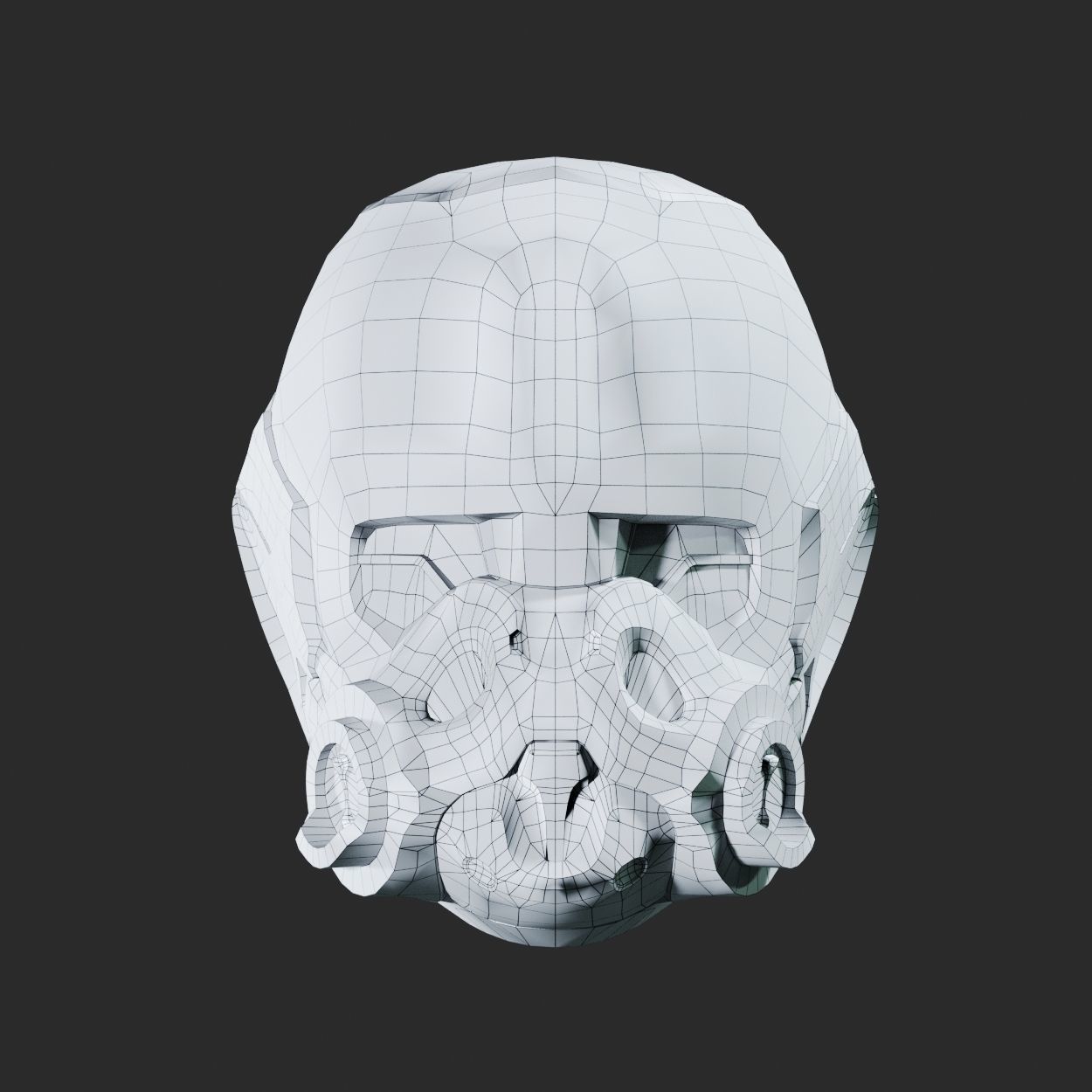 SciFi Helmet ver2 Low-poly 3D model_3
