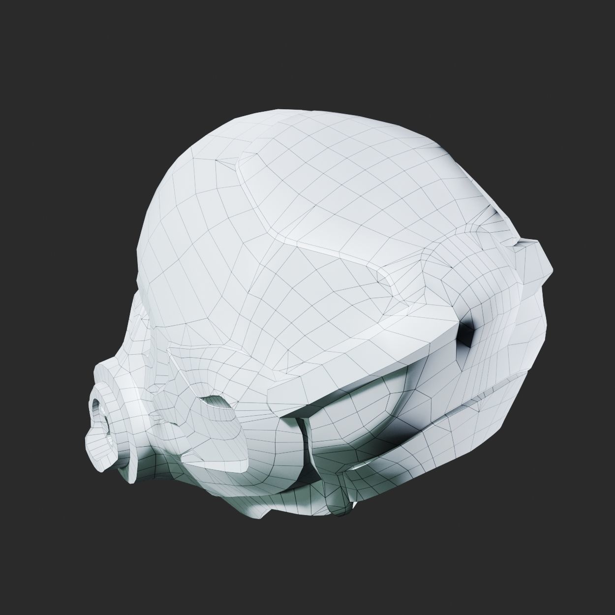 SciFi Helmet ver2 Low-poly 3D model_11