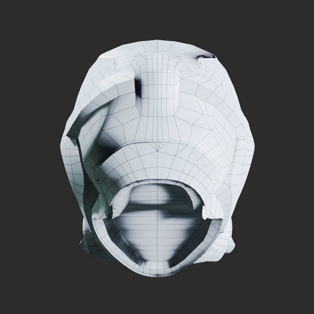 SciFi Helmet ver2 Low-poly 3D model_9