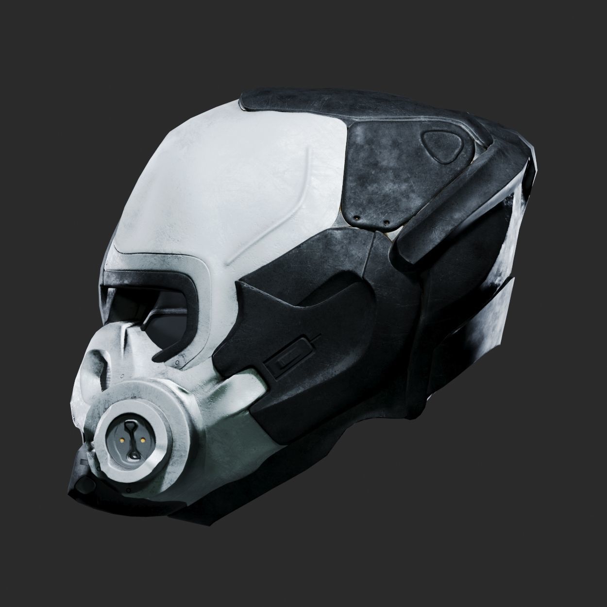 SciFi Helmet ver2 Low-poly 3D model_4
