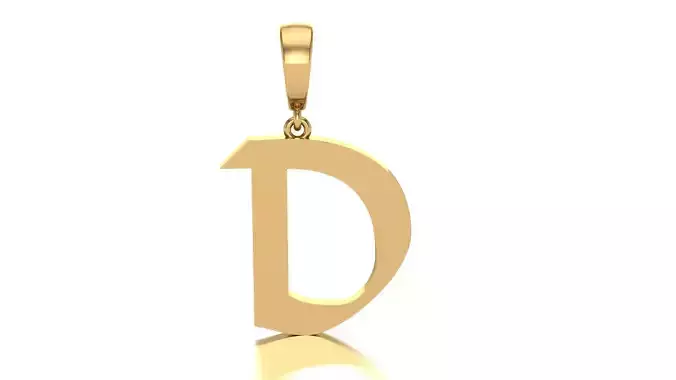 Pendant Alphabet Letter 15 mm Keter D