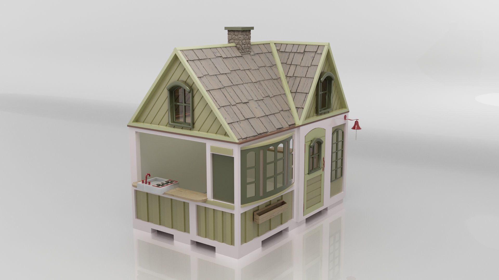 Children House 3D model_4