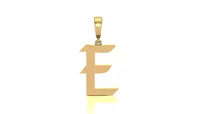 Pendant Alphabet Letter 15 mm Keter E