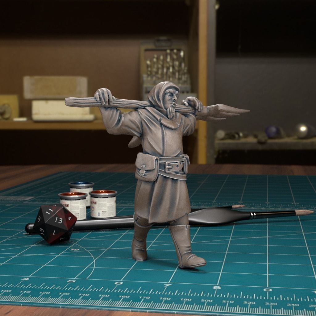 Mob Villager 08 - Pre-Supported 3D print model_4