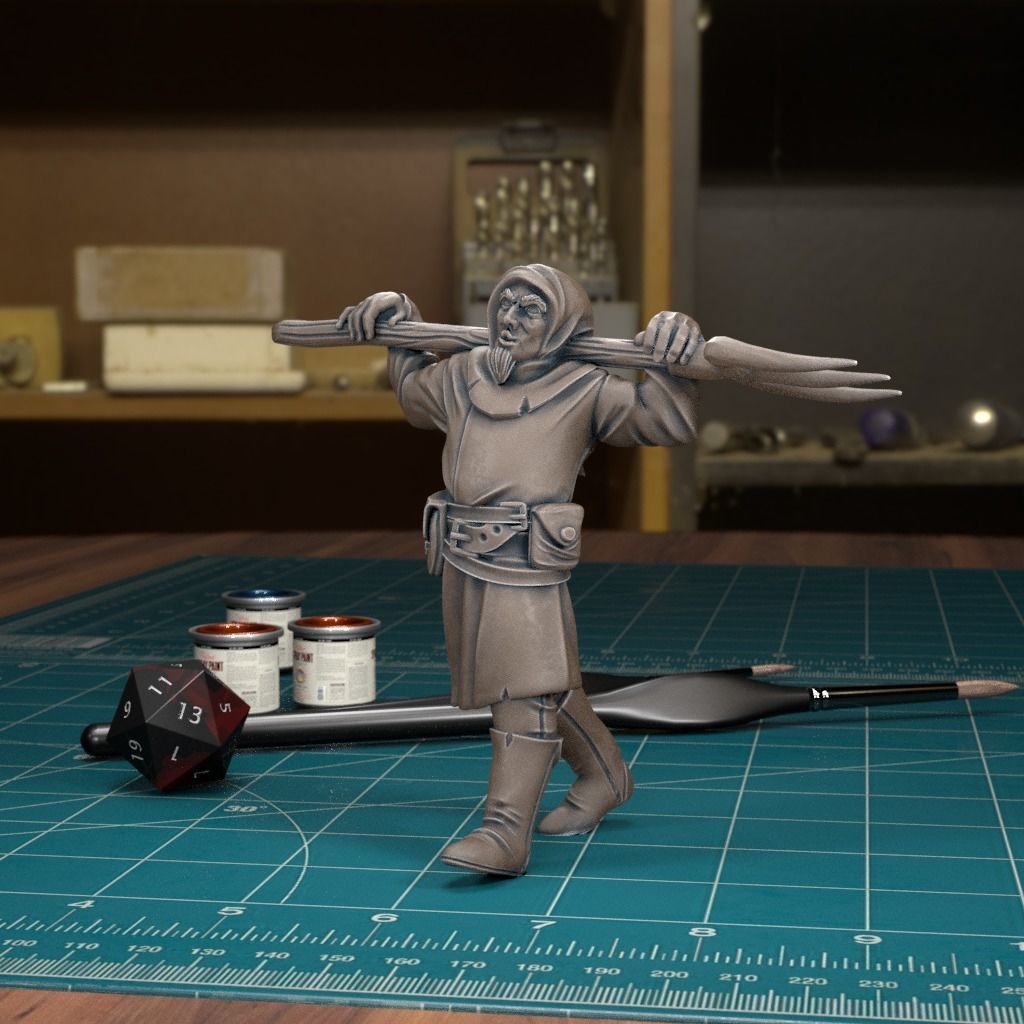 Mob Villager 08 - Pre-Supported 3D print model_1