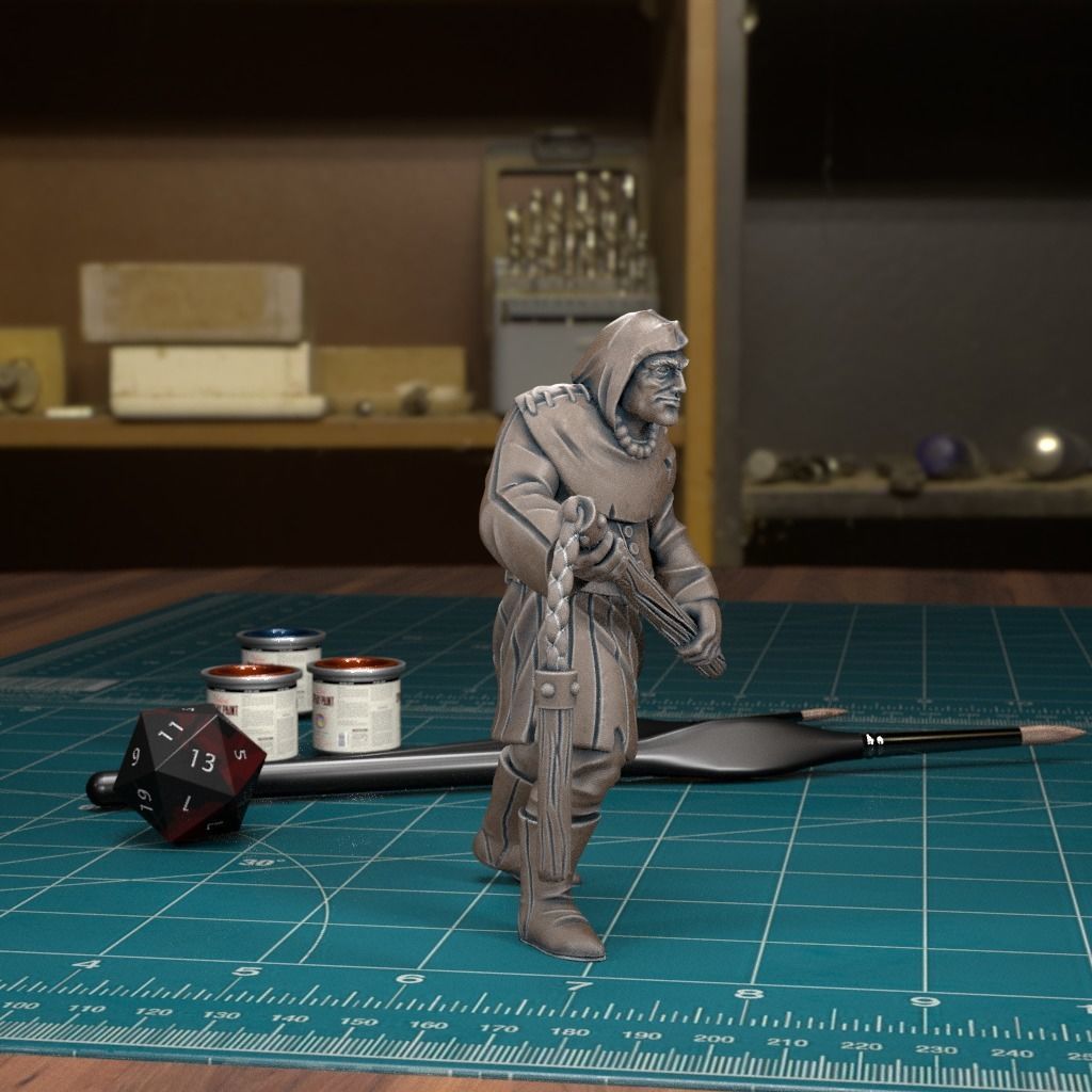 Mob Villager 04 - Pre-Supported 3D print model_4