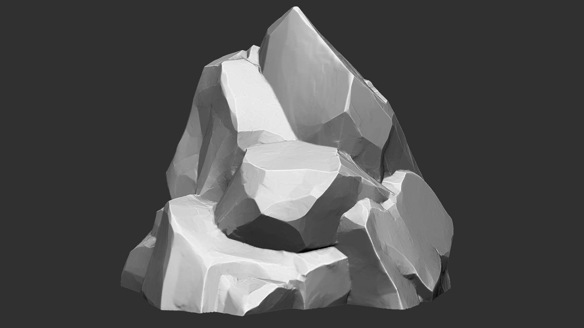 3D Mountain rock Zbrush sculpt 3D model_6