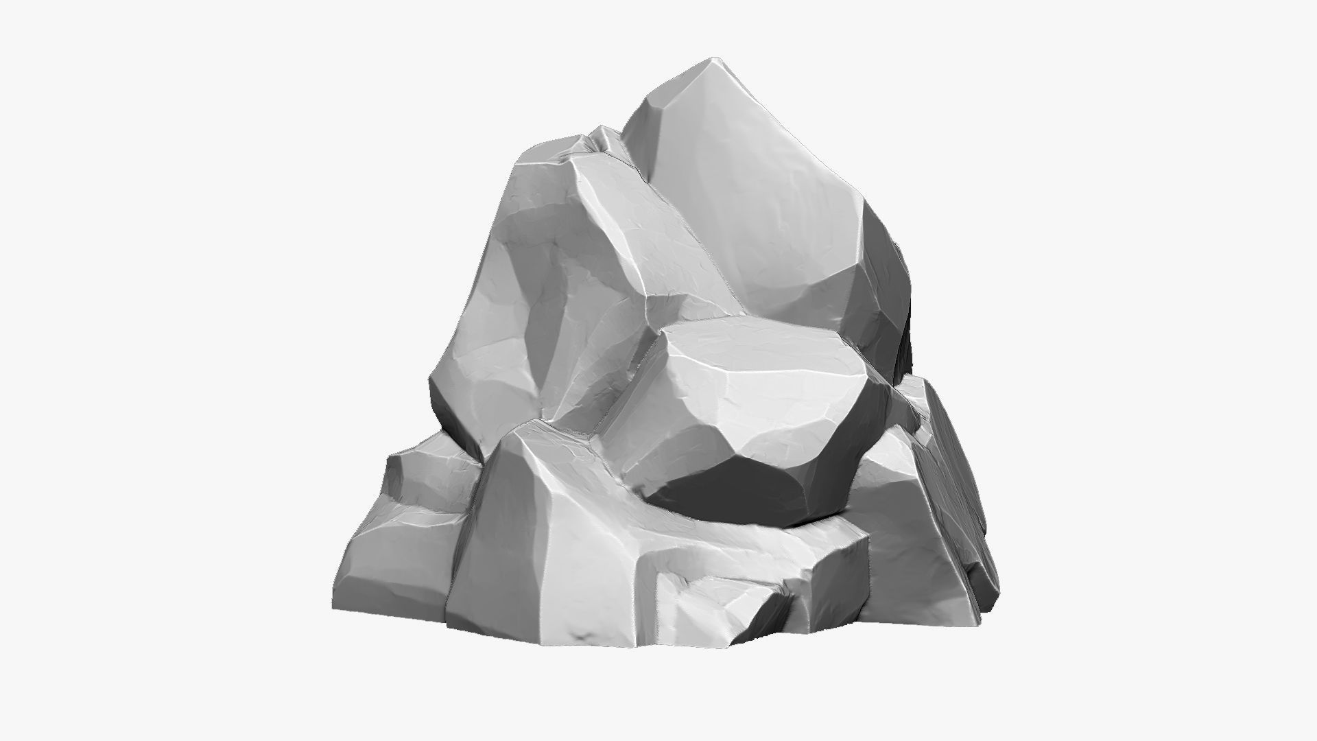 3D Mountain rock Zbrush sculpt 3D model_3