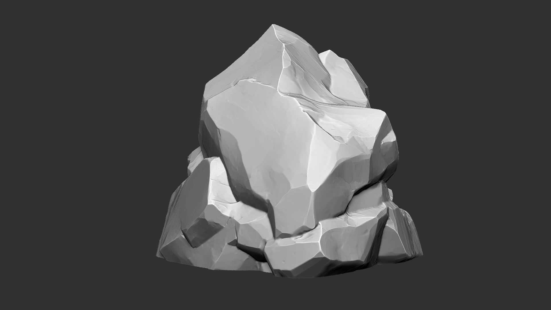 3D Mountain rock Zbrush sculpt 3D model_4