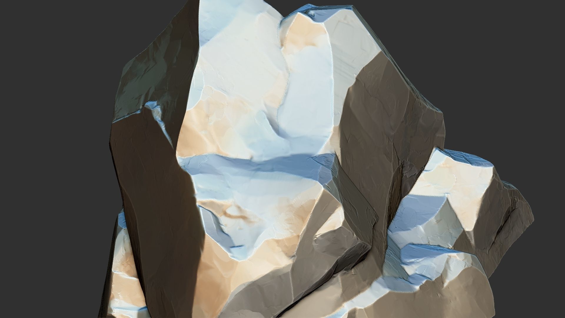 3D Mountain rock Zbrush sculpt 3D model_26