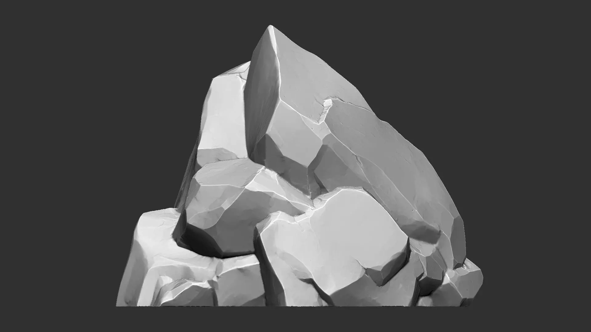 3D Mountain rock Zbrush sculpt 3D model_0