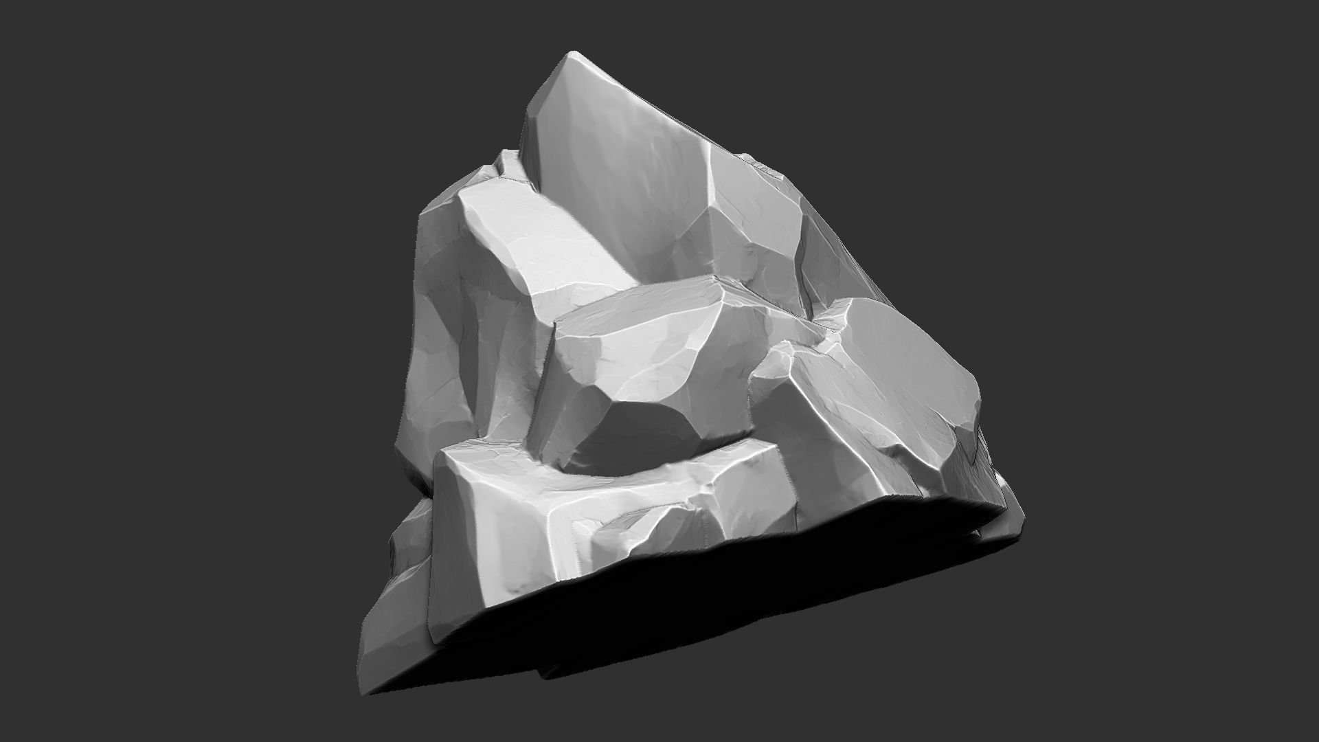 3D Mountain rock Zbrush sculpt 3D model_16