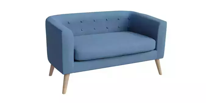 Tufted Mid Century Modern Loveseat