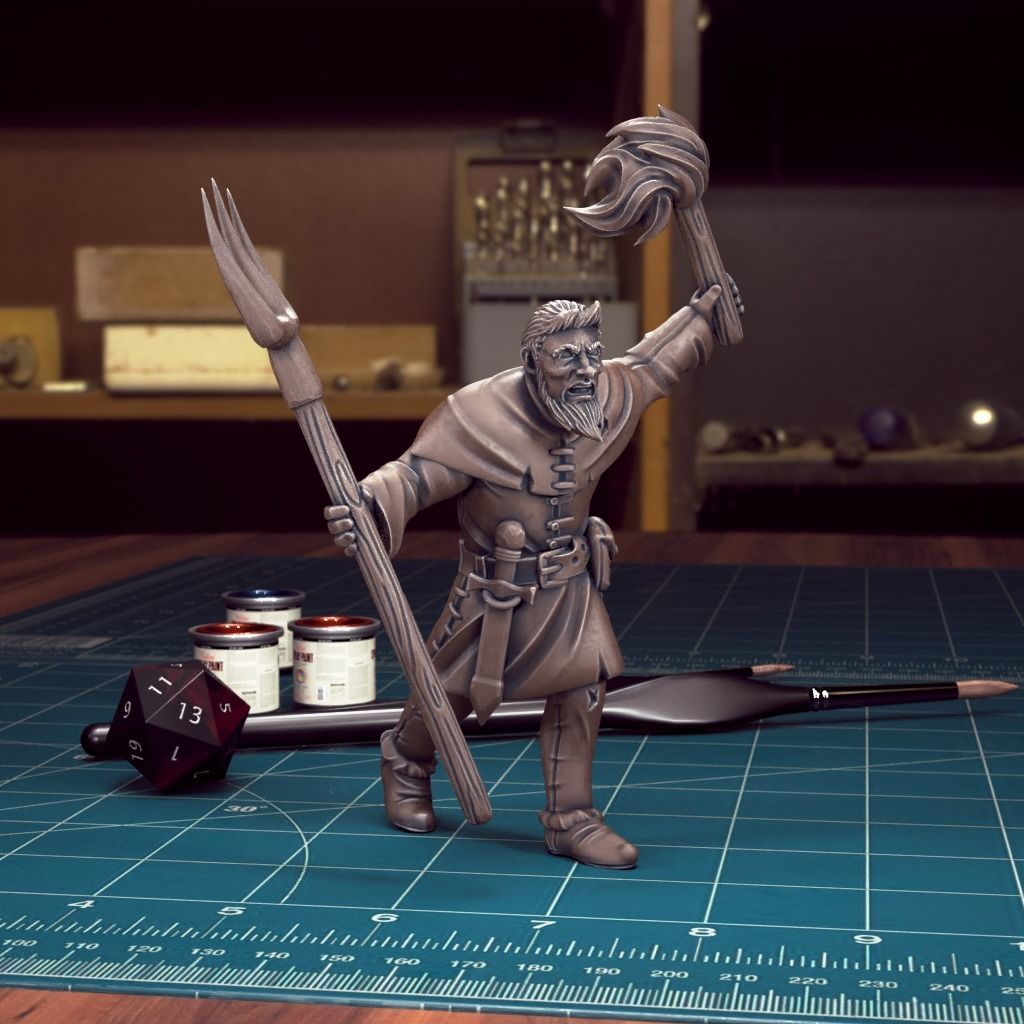 Mob Villager 12 - Pre-Supported 3D print model_3