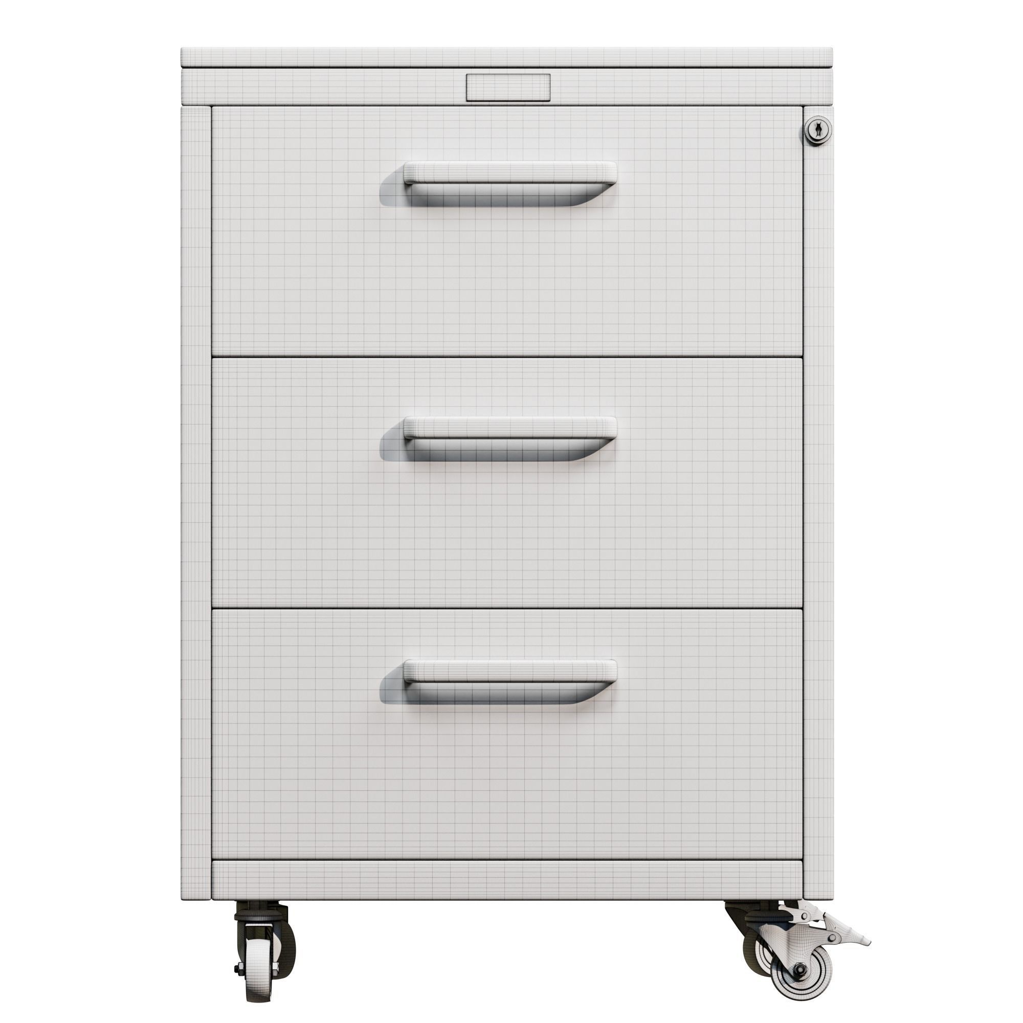 Cabinet Low-poly 3D model_13