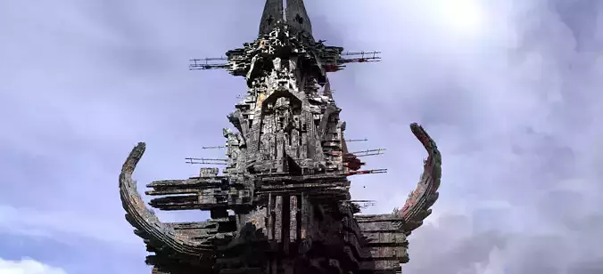Sci fi City Satalite Science facility 7  3D model