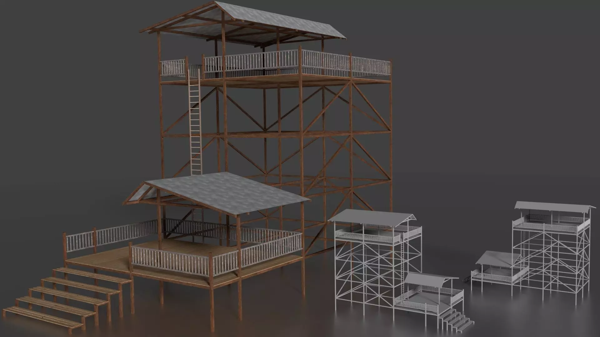 Menara 001 FBX Free 3D model_0