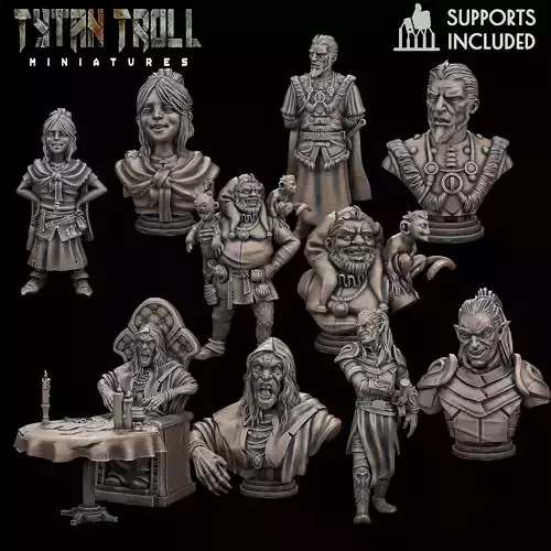  Curse of Strahd - Mini Bust Pack 01 - Pre-Supported