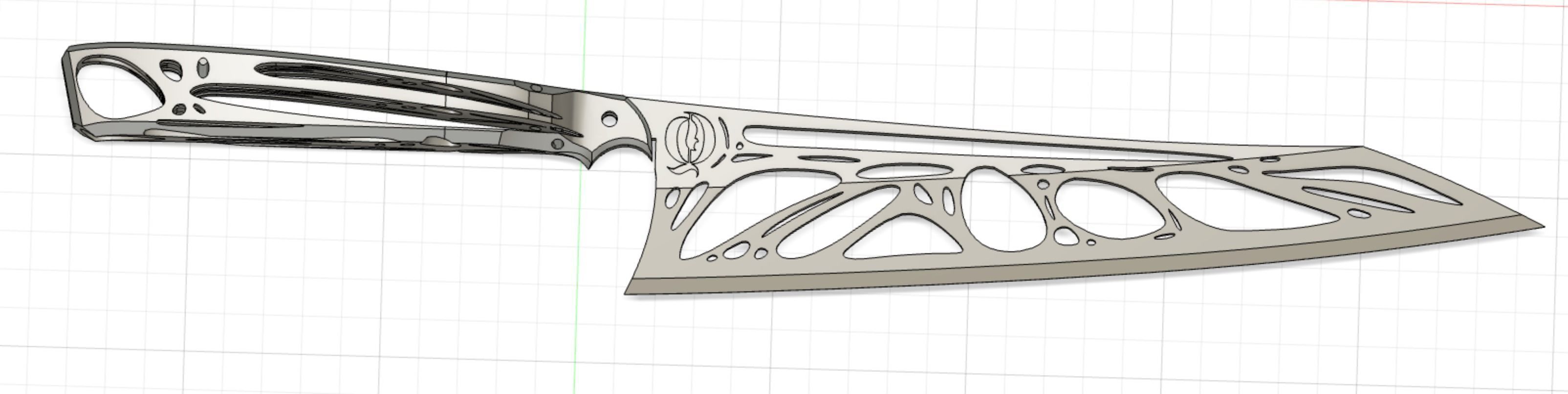 Generative design chef knife 3D print model_1