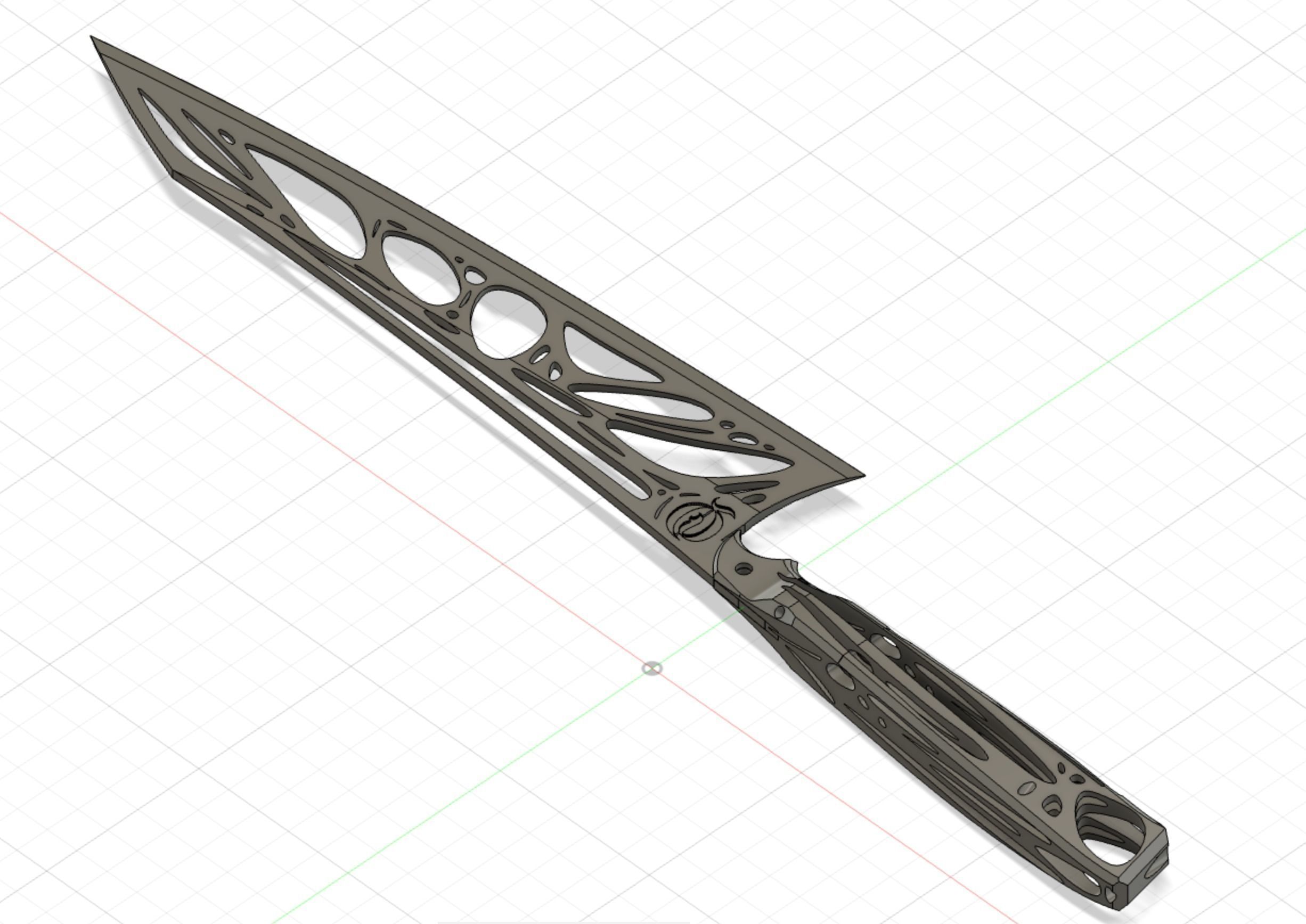 Generative design chef knife 3D print model_2