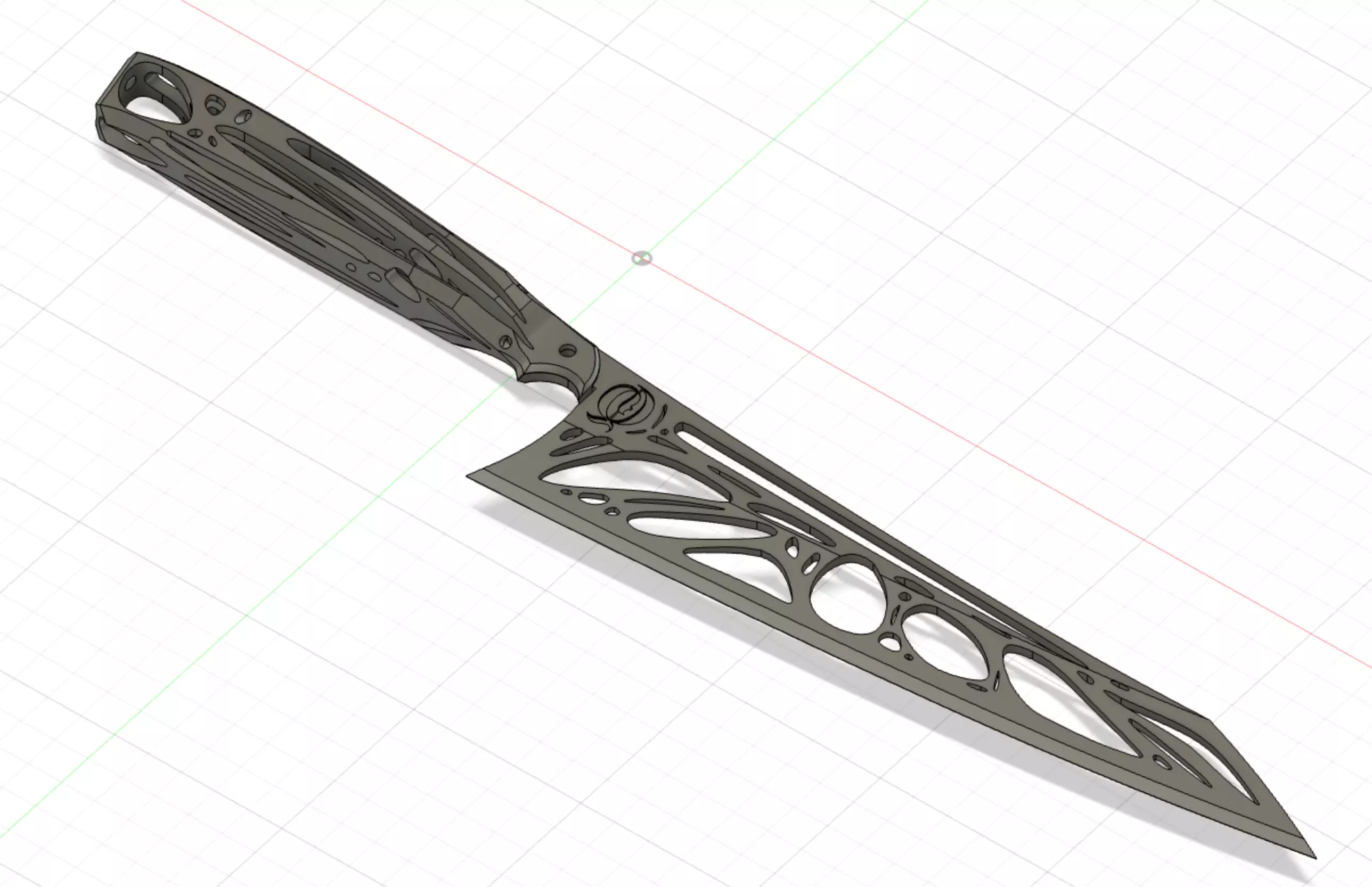 Generative design chef knife 3D print model_0