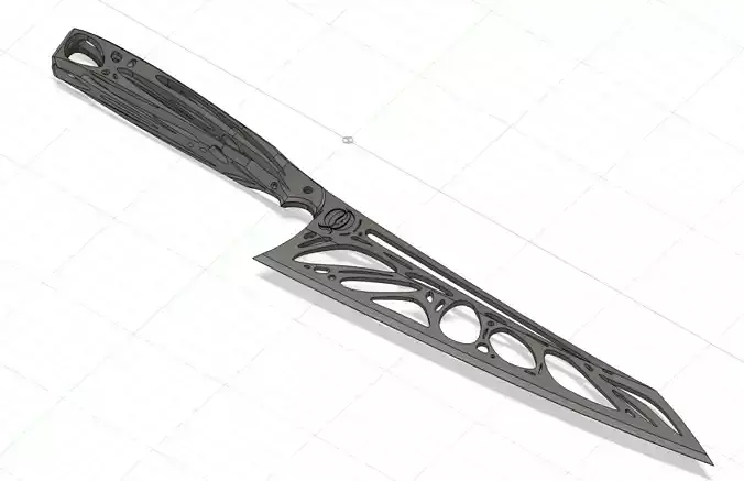 Generative design chef knife 3D print model