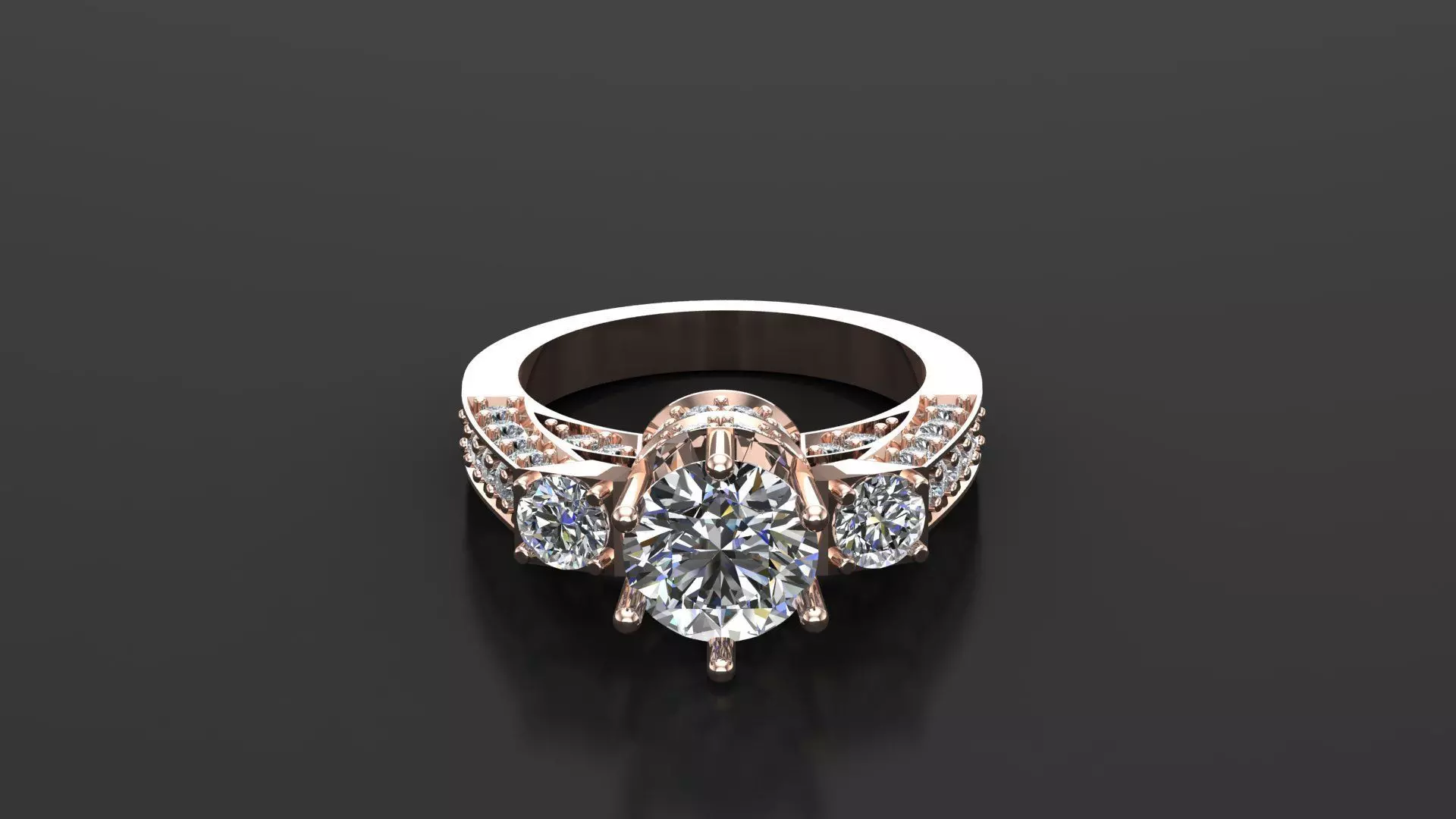 Women Diamond Ring Version 2 WM1 9 3D print model