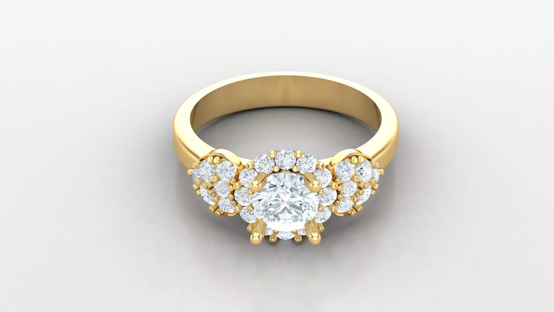 Women Diamond Ring Version 2 WM1 79 3D print model