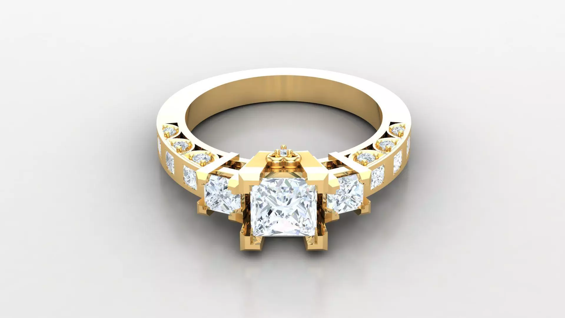 Women Diamond Ring Version 2 WM1 78 3D print model