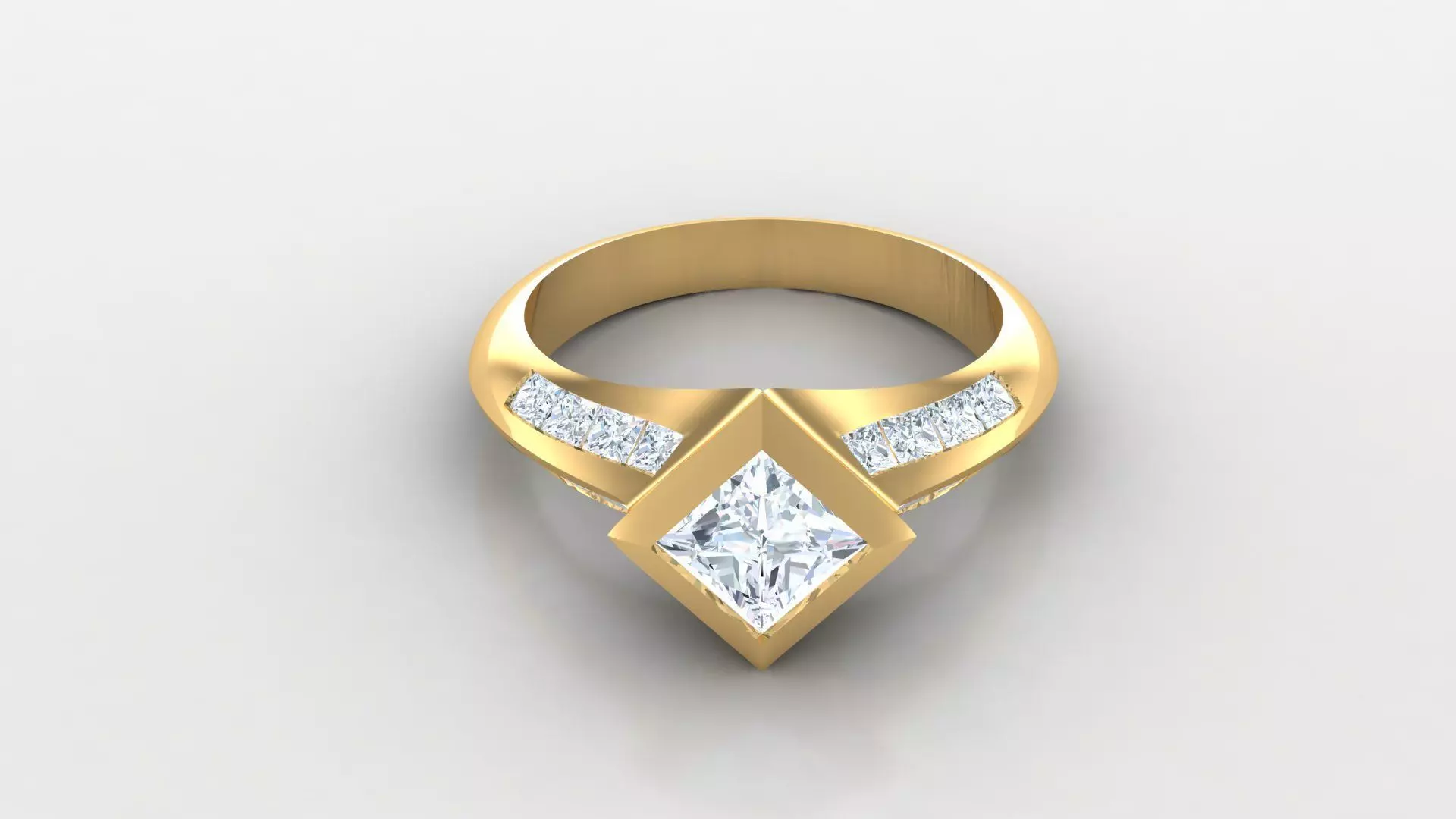 Women Diamond Ring Version 2 WM1 75 3D print model